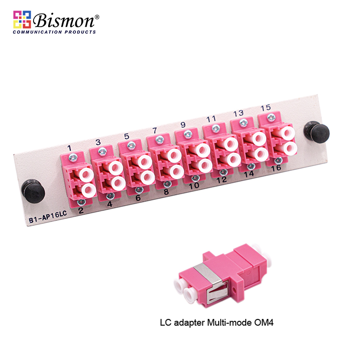 16 LC Snap-in adapter plate Multi-mode(OM4) duplex Full set